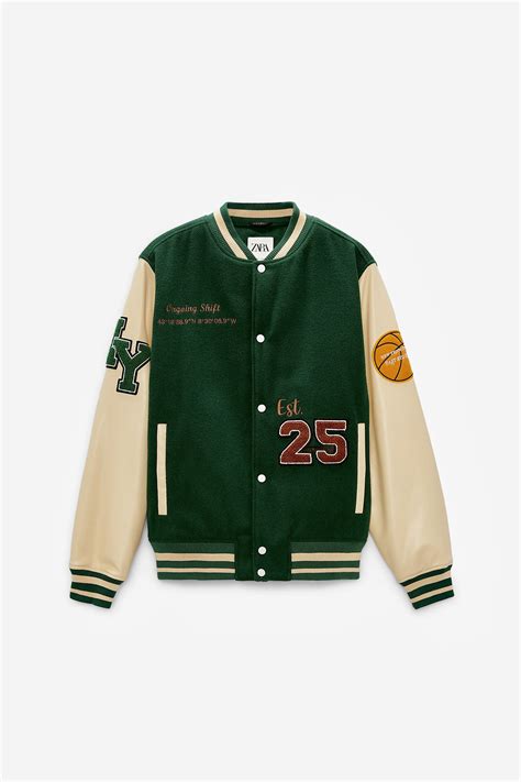 zara varsity jacket|Men´s Jackets 